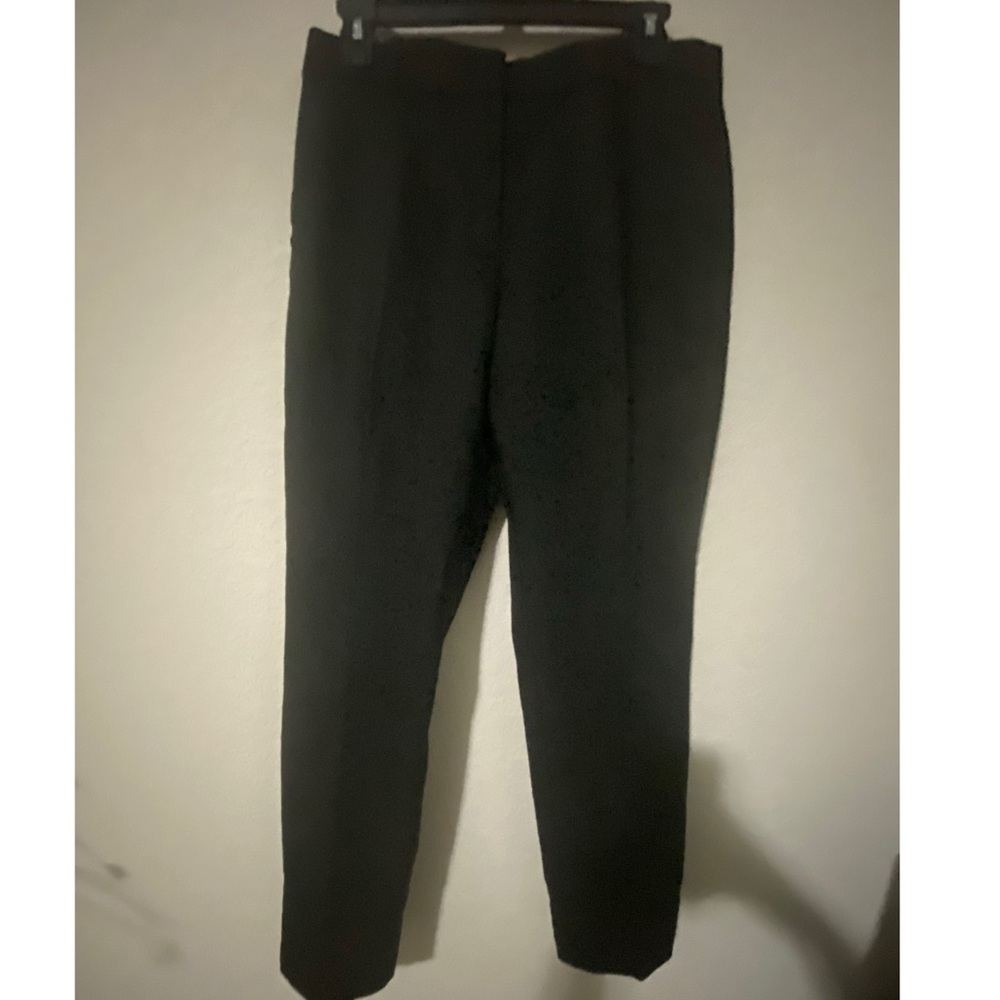 H&M Classic Black Tailored Women’s Regular Waist Flat Front Work Office Pants 10 - Picture 2 of 13